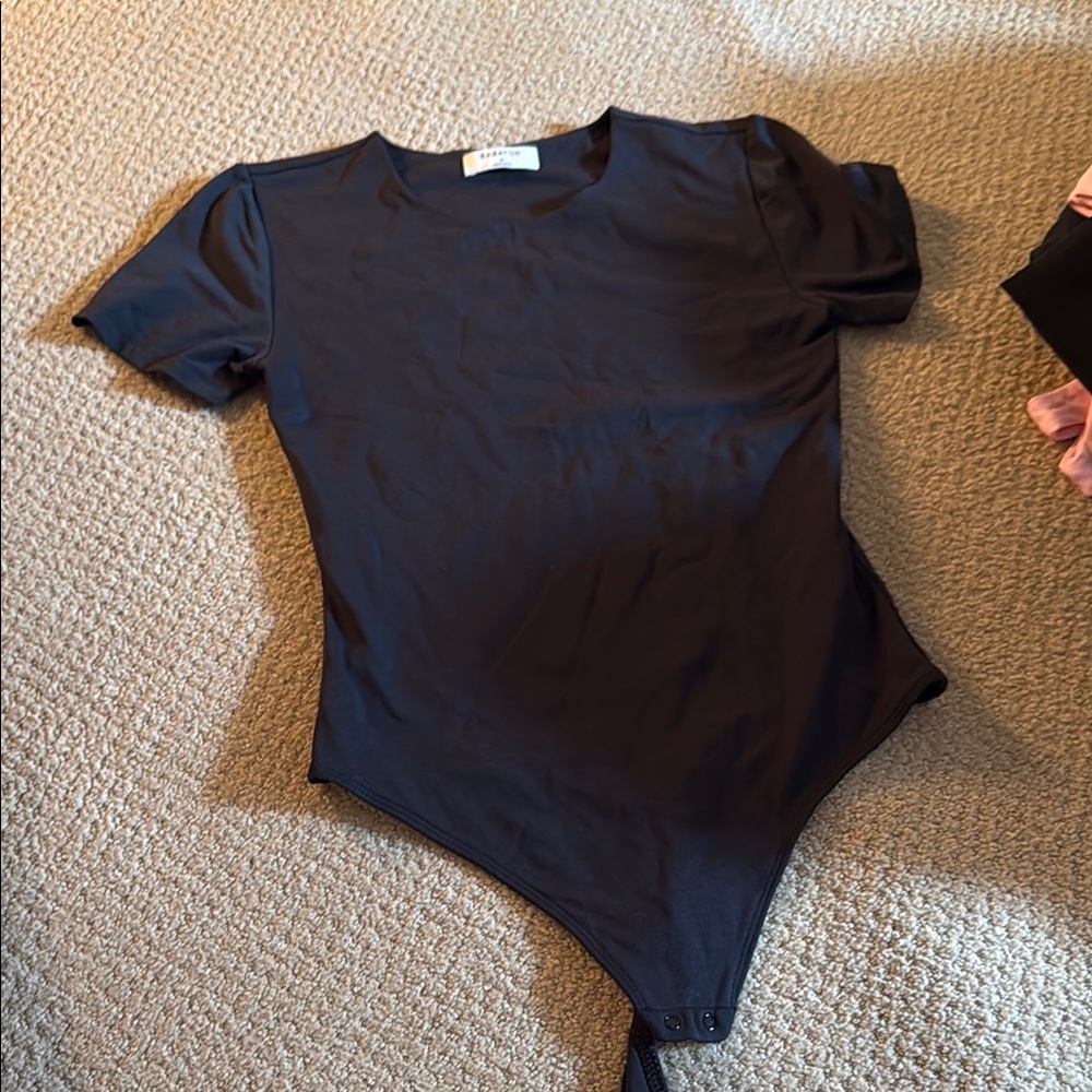 Babaton Black Bodysuit Top